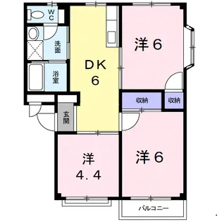 クレストークⅡ【2階】の間取り