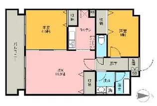 アンプルールベトン明永【6階】の間取り