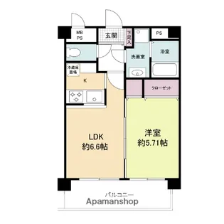 レジディア高宮【5階】の間取り