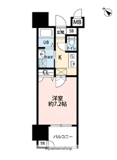 サヴォイテンジンスクワイヤー【13階】の間取り