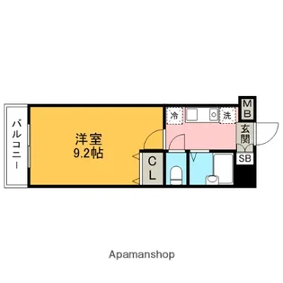 メゾンマコイ高宮【5階】の間取り