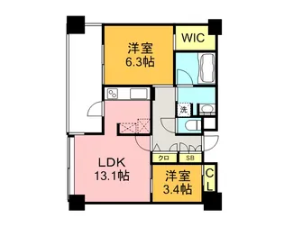 エンクレスト博多PREMIER【10階】の間取り