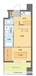 エステートモア天神【9階】の間取り