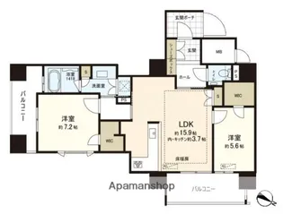 グランドメゾン薬院レジデンス【5階】の間取り