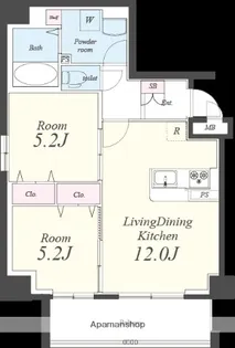 サンドーレ薬院【8階】の間取り