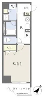 ピオアルテ薬院【8階】の間取り