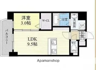 ヴィラ・ハイネス舞鶴【4階】の間取り
