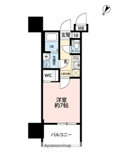 サヴォイグランデウォーターサイド【9階】の間取り