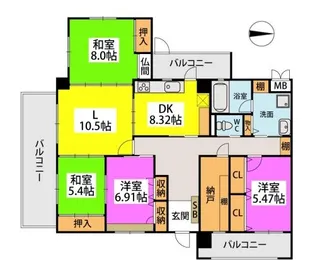 ウイング福重【1階】の間取り