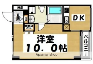 KDXレジデンス西新【3階】の間取り