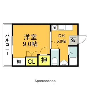 ライジングハラダ【1階】の間取り