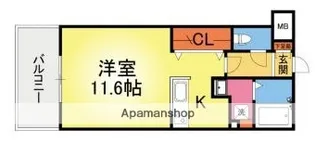 ソラティーオ七隈【2階】の間取り