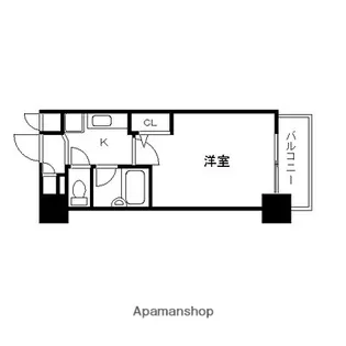 エスリード天神第2【7階】の間取り
