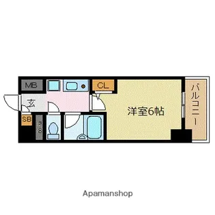 エスリード天神第2【11階】の間取り