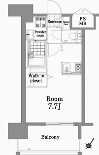 エンクレスト天神SIDE【3階】の間取り