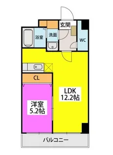 グロワール高宮【4階】の間取り