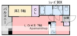 イールドコート室見藤崎【6階】の間取り