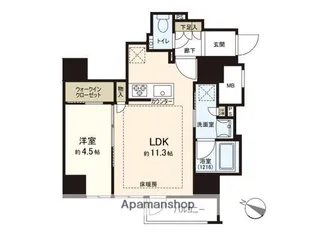 インプレスト天神オークタワー【2階】の間取り
