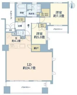 グランドメゾン大濠公園2017【6階】の間取り