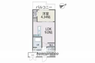 インプルーブ西新【6階】の間取り