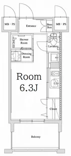 エンクレスト天神GLEE【13階】の間取り