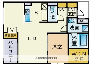 THE APARTMENT IIKURA【1階】の間取り