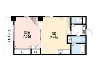 福岡県福岡市博多区住吉3丁目【マンション】の間取り