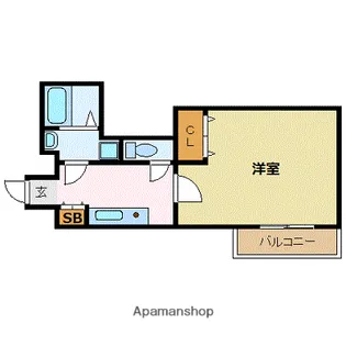 ローズモント・フレア六本松【4階】の間取り