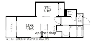 東油山TERRACE【2階】の間取り