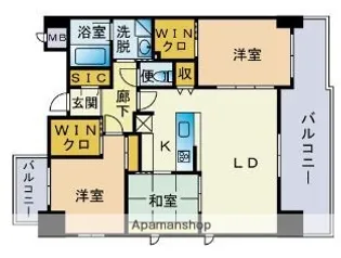 アクシオン別府駅前プレミアム【4階】の間取り