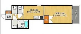 エンクレスト天神WING【9階】の間取り