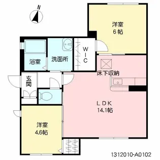 ウインズ伊都【1階】の間取り