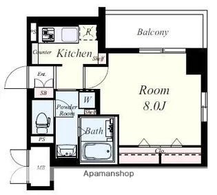 ベルコルティーレ【9階】の間取り