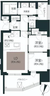 プレミスト赤坂けやき通り【5階】の間取り