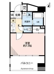 サヴォイテンジンクォーター【3階】の間取り