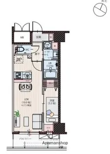 シンセラティ薬院【8階】の間取り