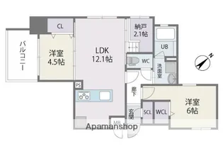 MODERN ASPIRATION 平尾駅前【6階】の間取り