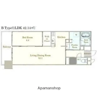ONEPASEO【11階】の間取り