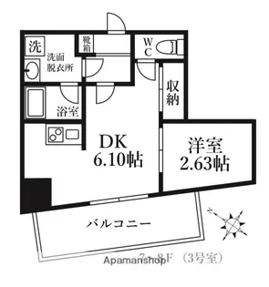 MODERN PALAZZO KEGO SUN【8階】の間取り