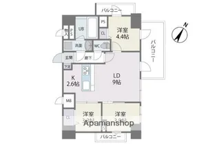 MODERN PALAZZO 天神南Ⅱ【12階】の間取り