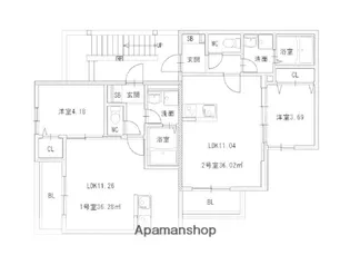 サニーガーデン片江【2階】の間取り