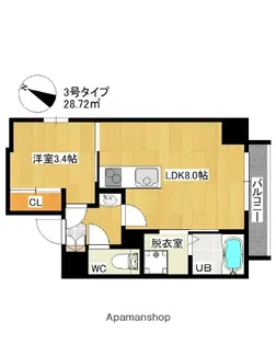 ADORE 六本松 PROUD【5階】の間取り