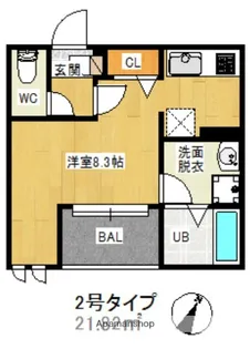 R−SMART MG九大学研都市Ⅱ【1階】の間取り
