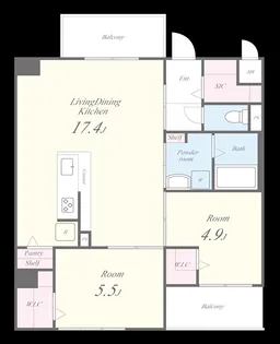 THE STAGE西新【1階】の間取り
