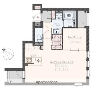 ディアーズクォンタム【4階】の間取り