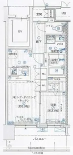 リベール博多駅前【9階】の間取り
