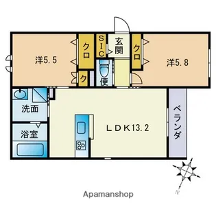 VIVANT横浜【2階】の間取り