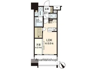 パークリュクス博多駅前【7階】の間取り
