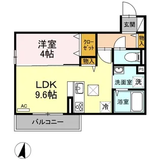 DーROOMグランシャリオ【1階】の間取り