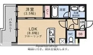ラファセベルシード 博多【10階】の間取り